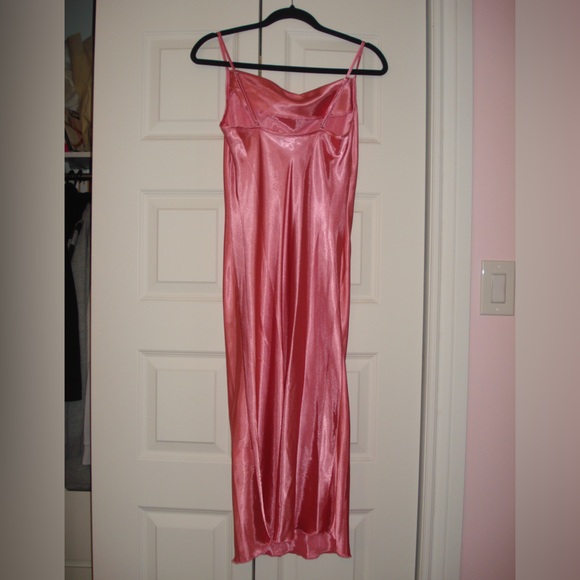 bebe cowl neck satin midi dress - Picture 4 of 4